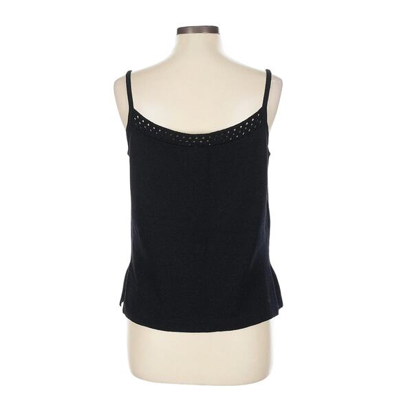 St. John Black Knit Spaghetti Strap Top in Small - Picture 2 of 4